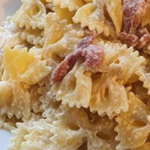 Pasta con Porri e Pancetta