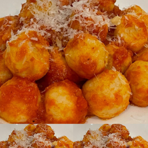 Gnocchi di Ricotta con Salsa di Pomodoro.