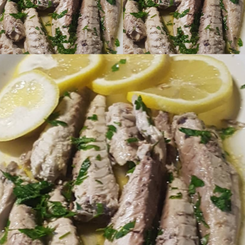 Sgombro con Salsa di Limone e Prezzemolo Sgombro con Salsa di Limone e Prezzemolo (Mackerel with Lemon and Parsley Sauce)