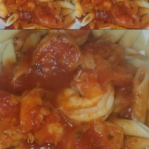 Pasta con Gamberetti e Pomodoro