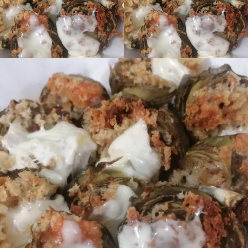 Carciofi Ripieni con Uovo (Stuffed Artichokes with Egg)