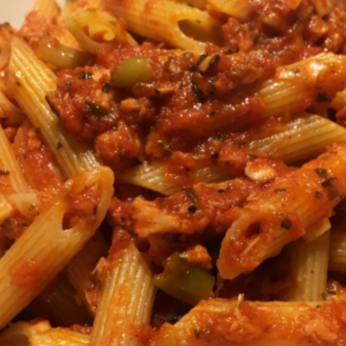 Pasta alla Puttanesca con Tonno